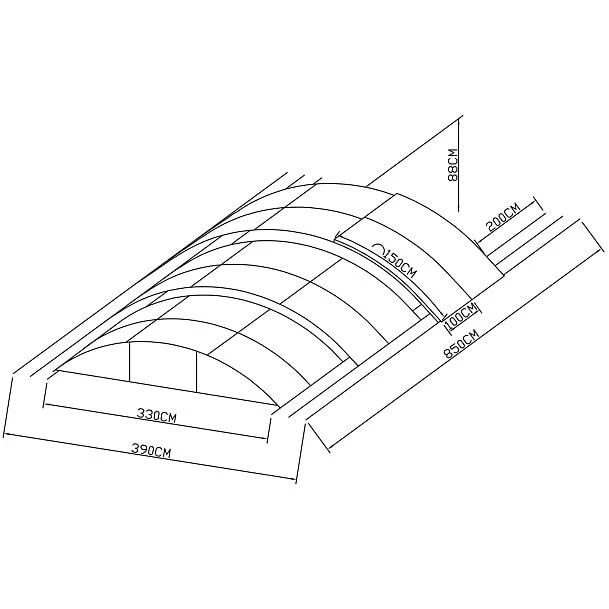 Metalcraft Pooltak 3x6m, Silver - Bild 4
