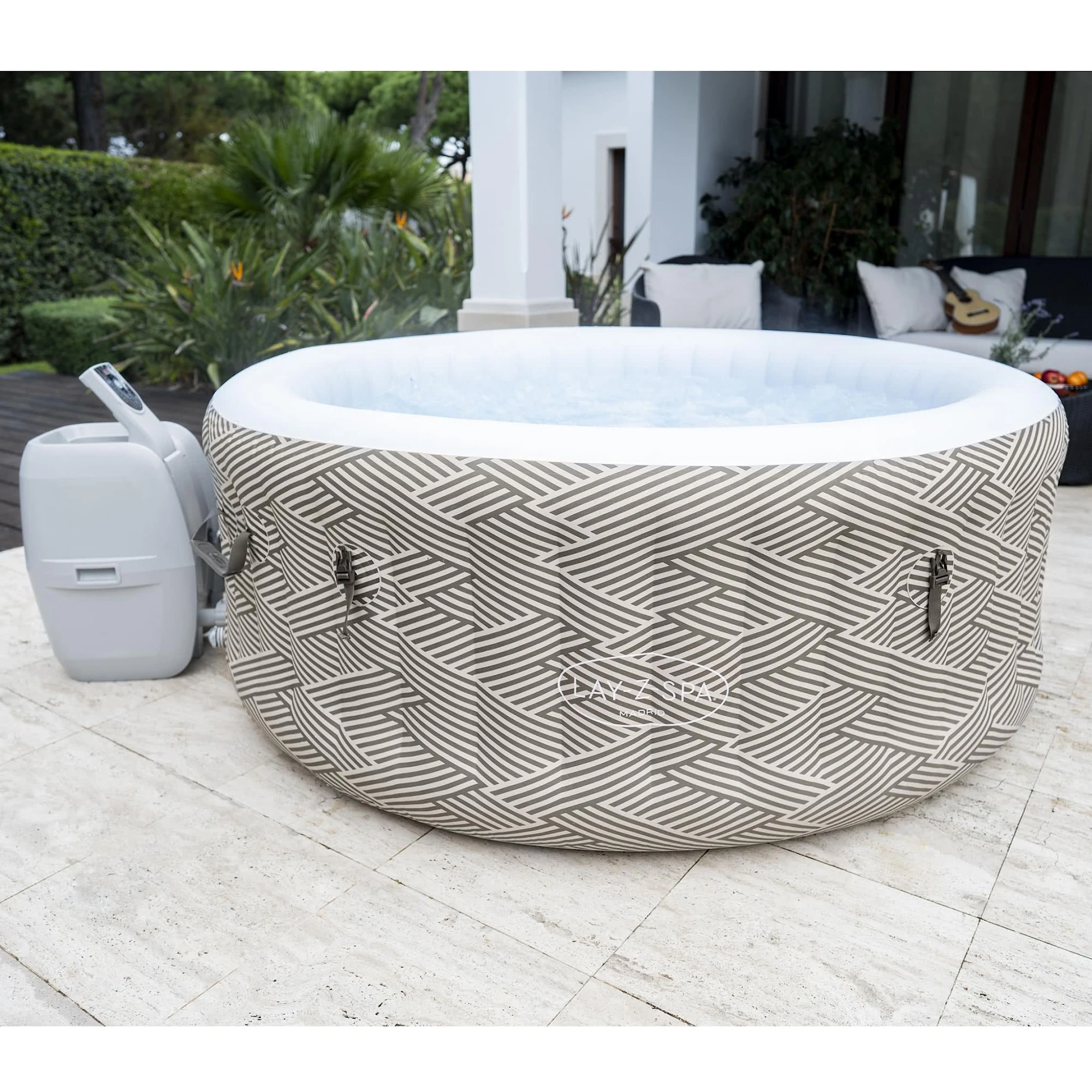 Bestway Lay-Z Spa Madrid AirJet Uppblåsbart Spabad 2-4 Personer - Bild 4