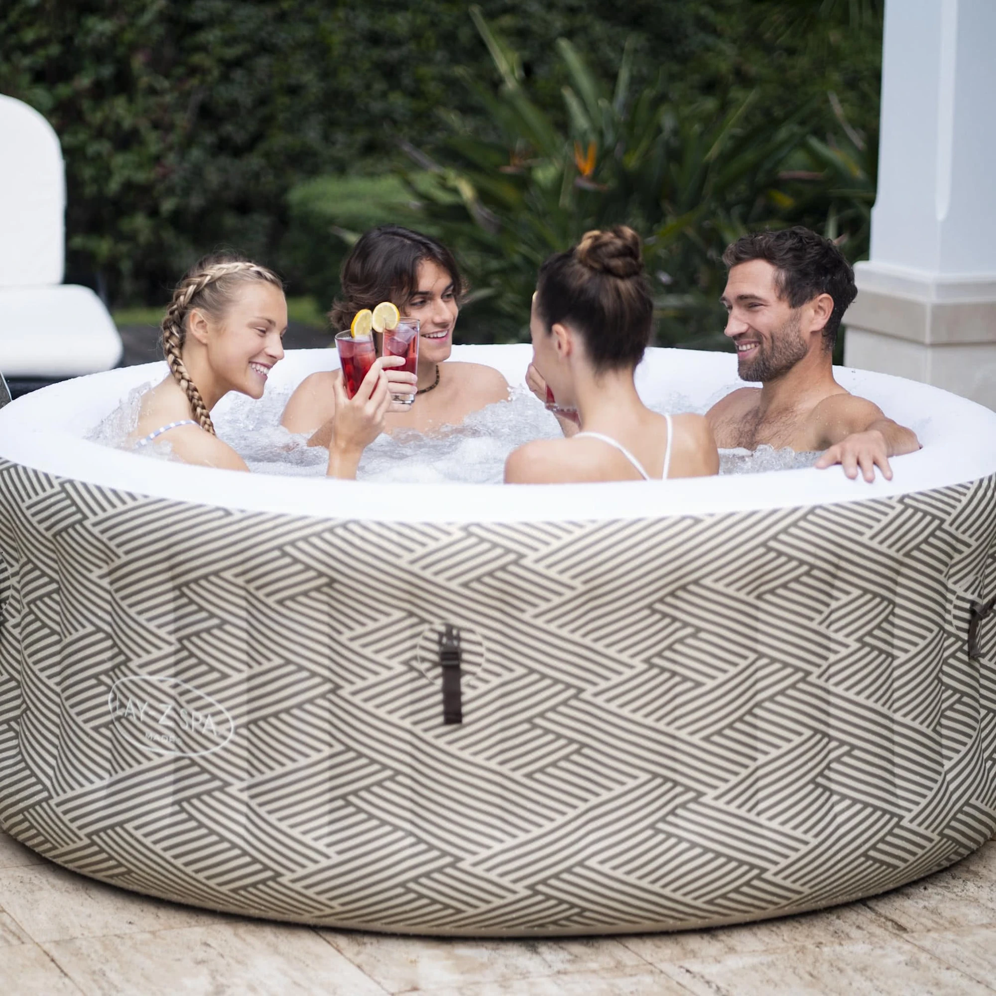 Bestway Lay-Z Spa Madrid AirJet Uppblåsbart Spabad 2-4 Personer - Bild 2