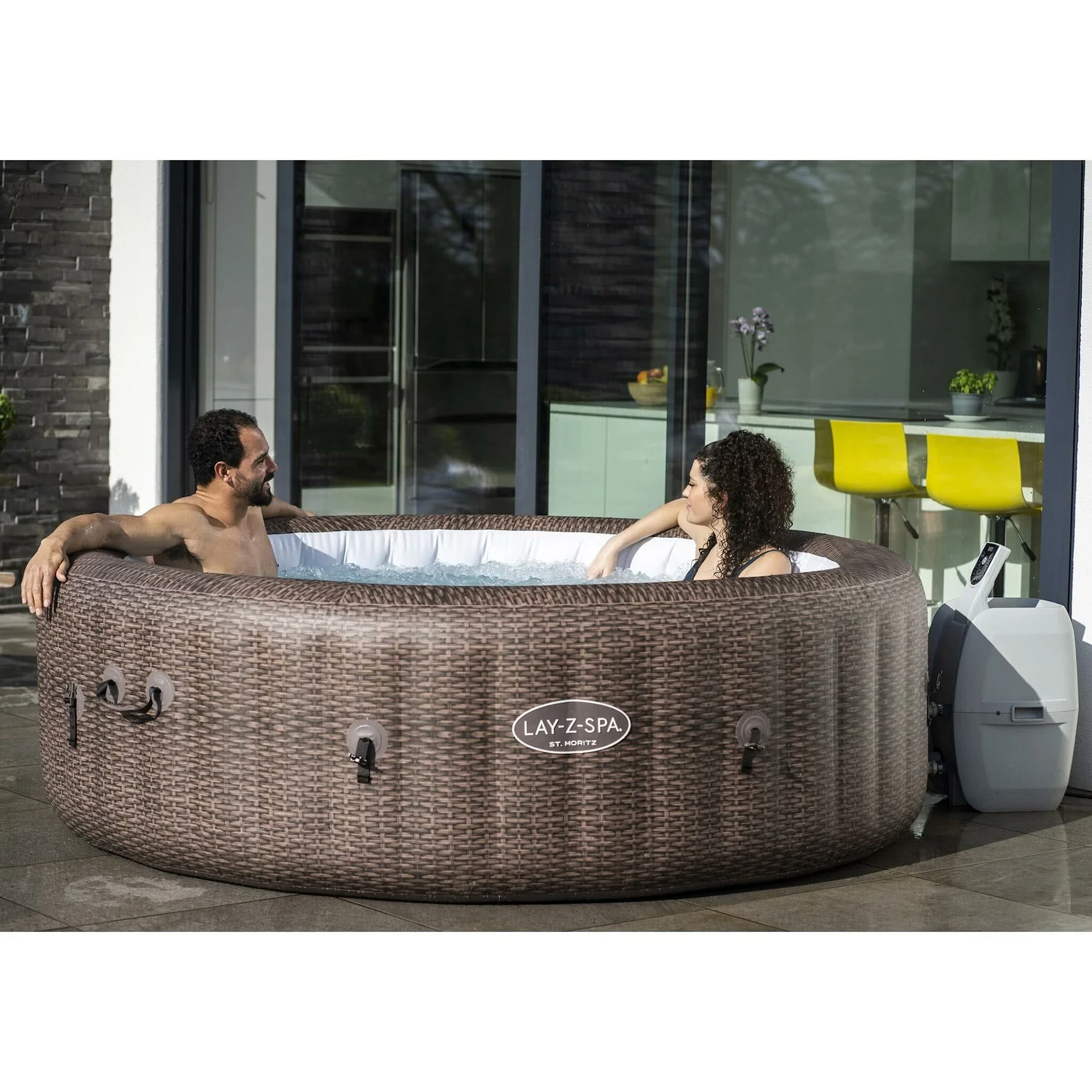Bestway Lay-Z Spa St. Moritz AirJet Uppblåsbart Spabad 5-7 Personer - Bild 3