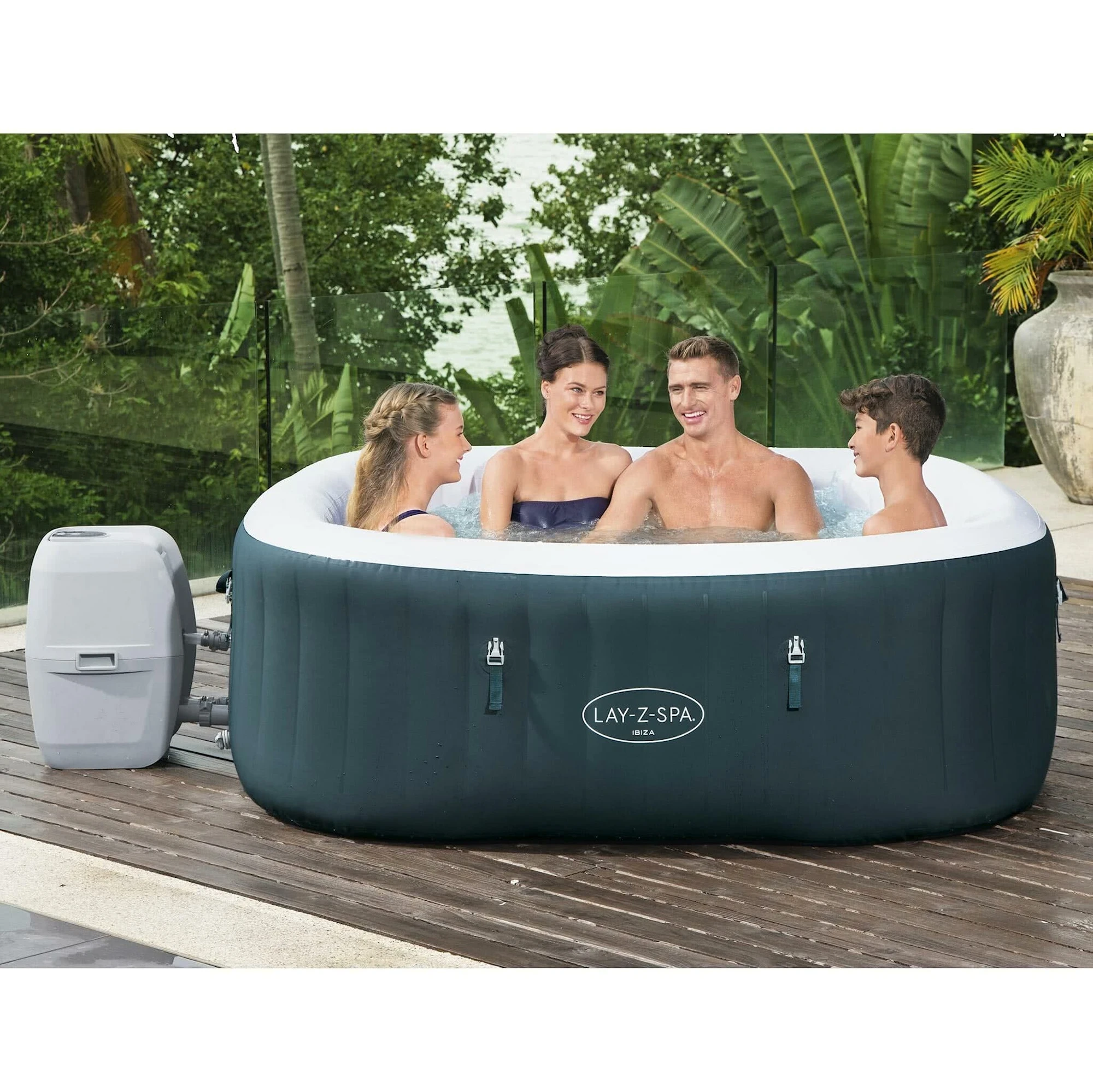 Bestway Lay-Z Spa Ibiza AirJet Uppblåsbart Spabad 4-6 Personer - Bild 2