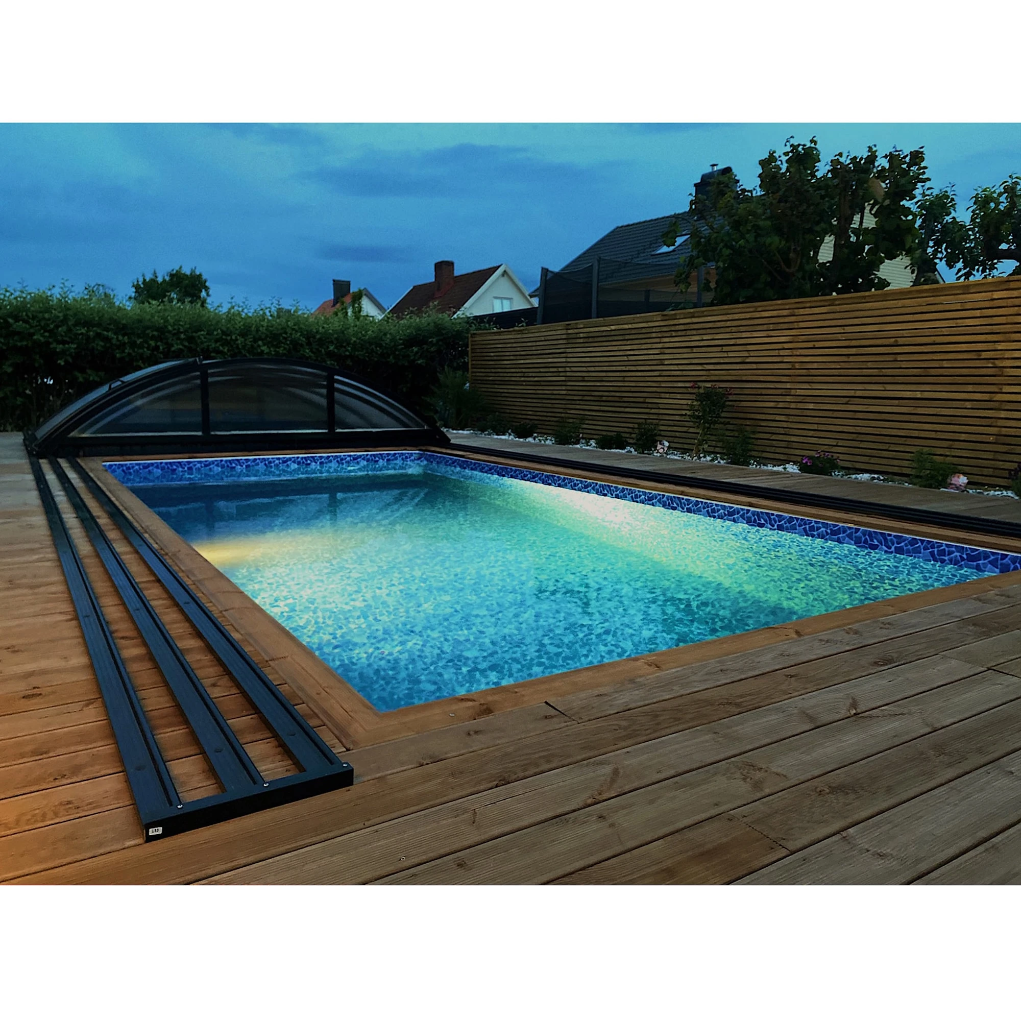 Metalcraft Pooltak 3x6m, 4 Mm Klar Solid PC, Svart - Bild 6