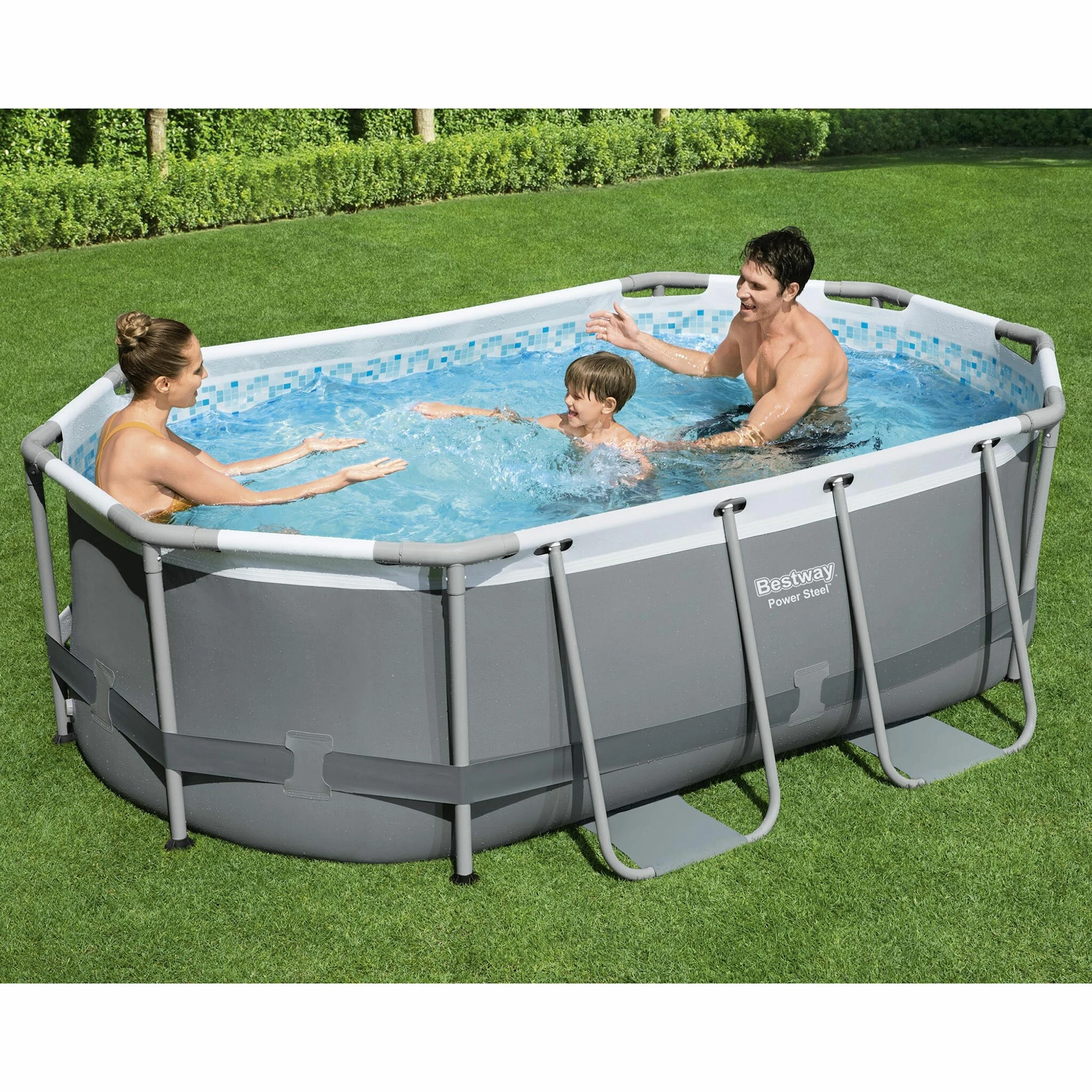 Bestway 5614A Power Steel 3.05m X 2.00m X 84cm Oval Pool S - Bild 2