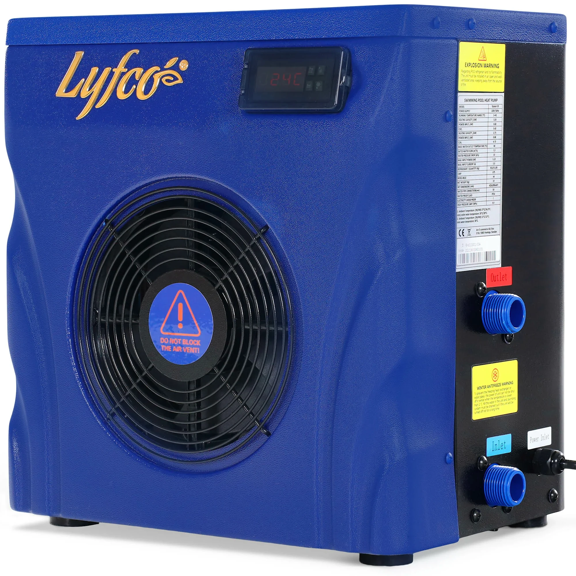 Lyfco Poolvärmepump Splash 3,4kW Till Ovanmarkspool - Bild 2