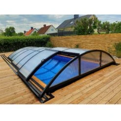 Metalcraft Pooltak 3x6m, 4 Mm Klar Solid PC, Svart