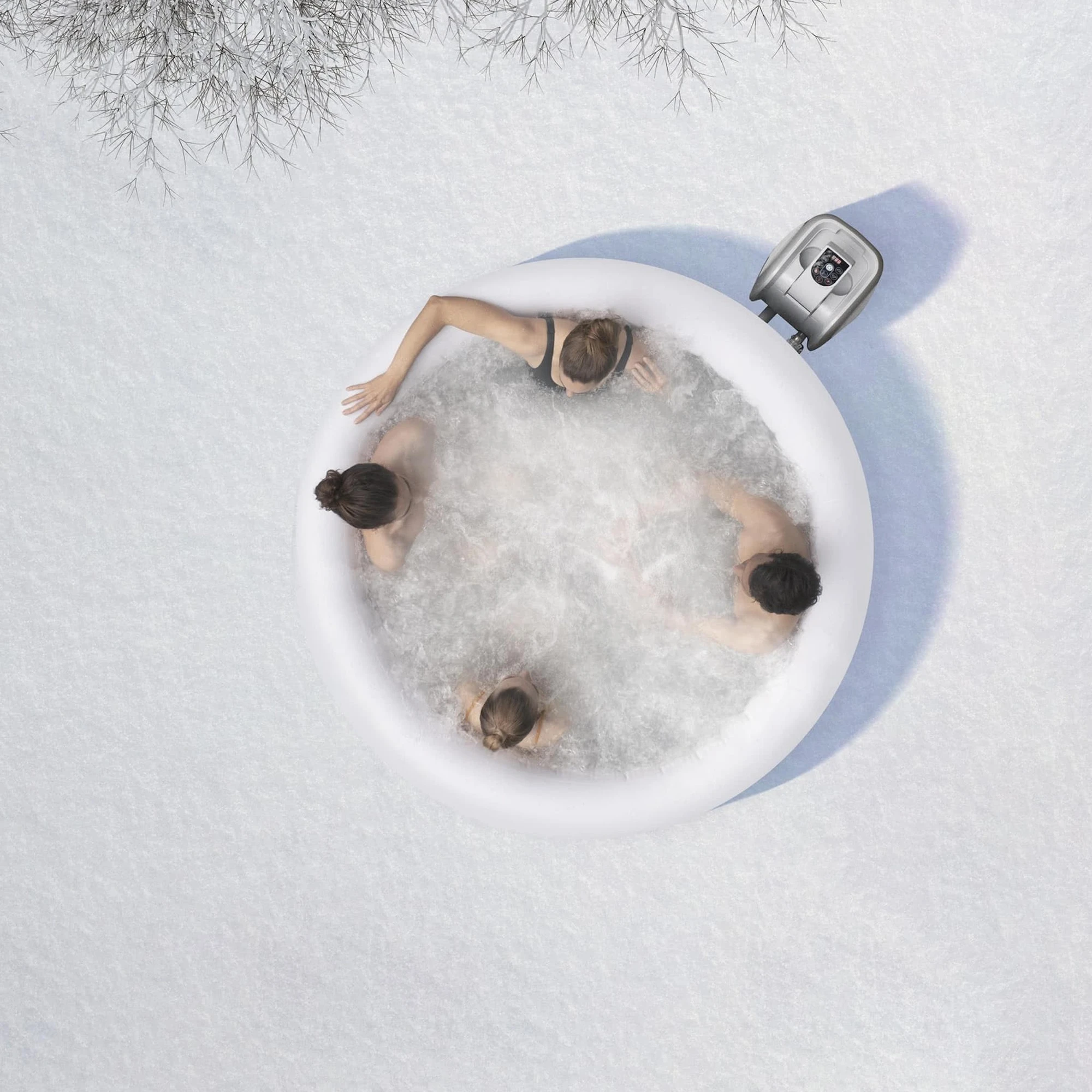 Bestway Lay-Z Spa Fiji Airjet Uppblåsbart Spabad 2-4 Personer - Bild 8