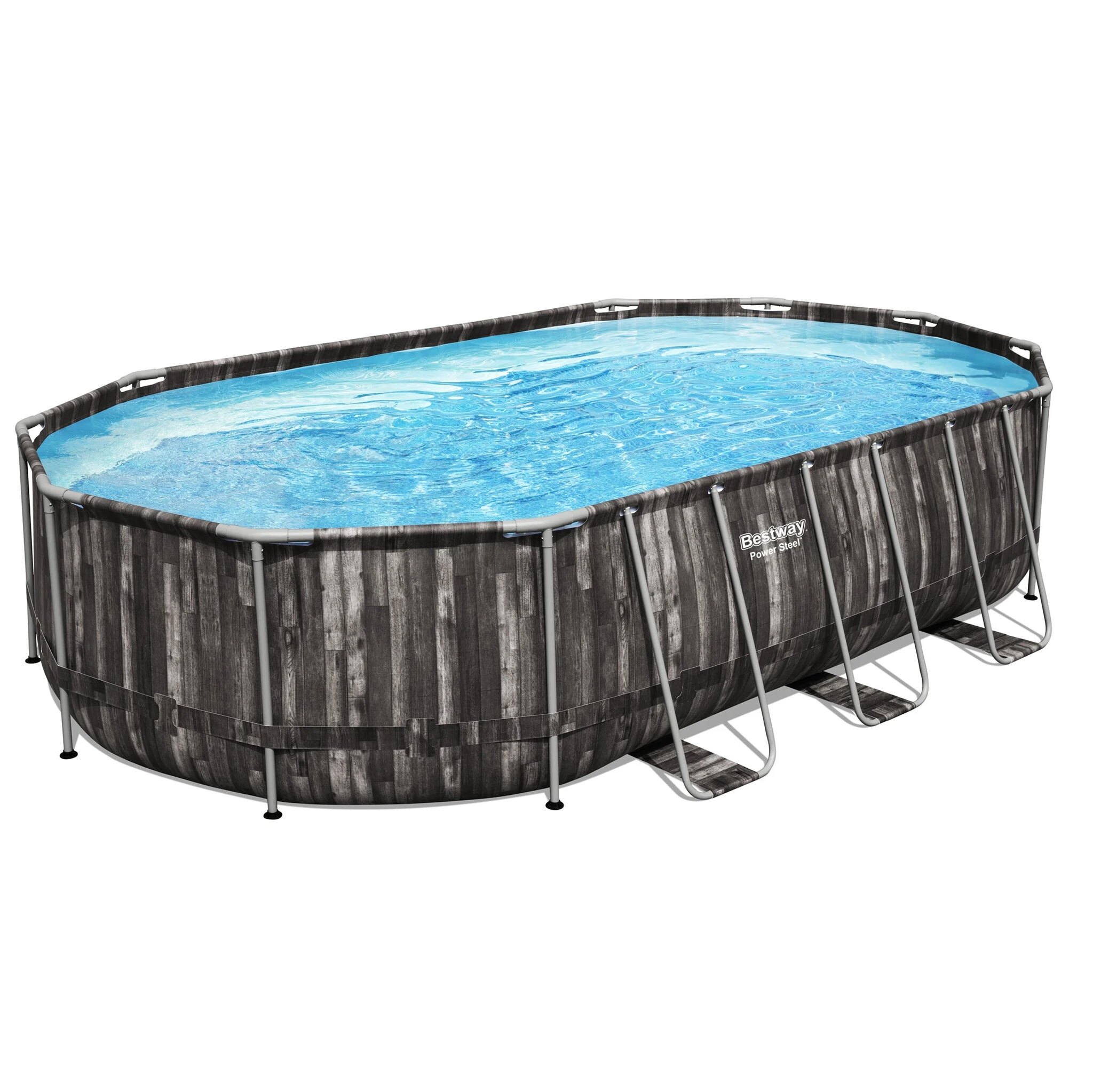 Bestway Ovanmarkpool Power Steel Oval - 6,10 X 3,66 M (5611R)