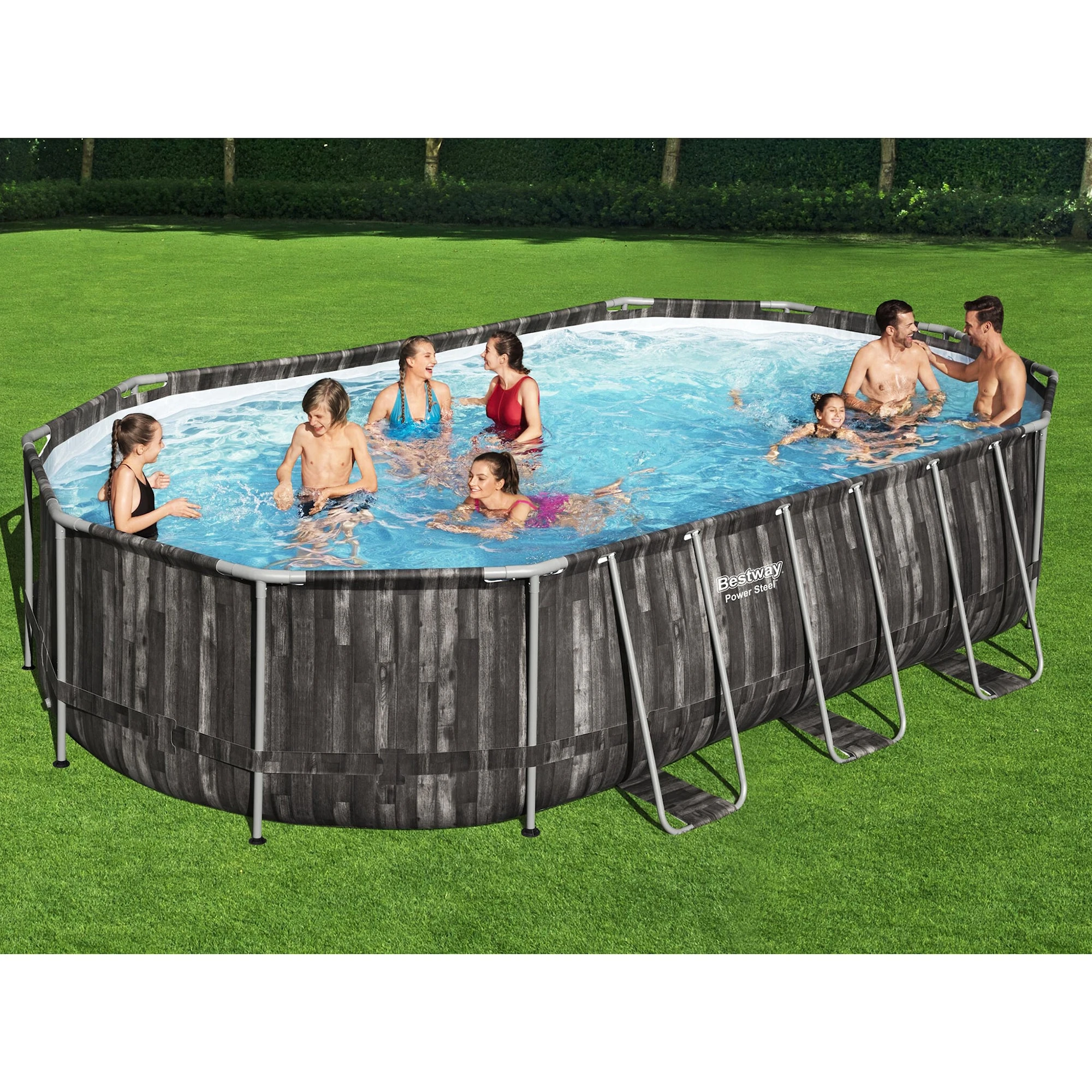 Bestway Ovanmarkpool Power Steel Oval - 6,10 X 3,66 M (5611R) - Bild 2