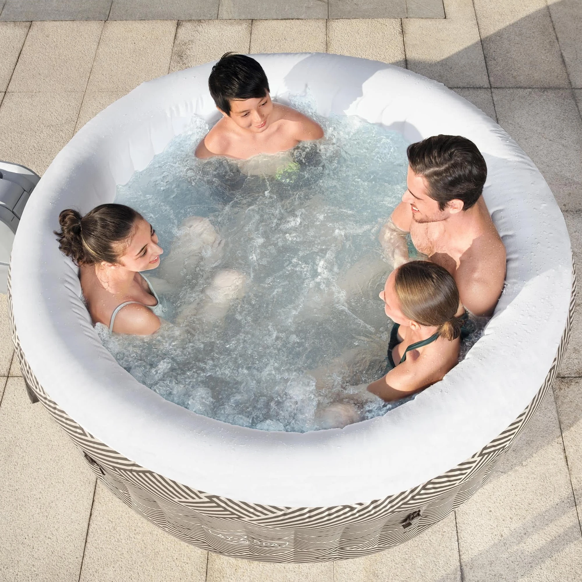 Bestway Lay-Z Spa Madrid AirJet Uppblåsbart Spabad 2-4 Personer - Bild 5