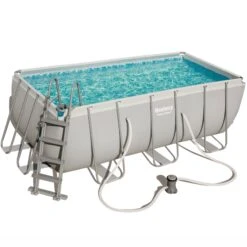 Bestway Ovanmarkpool Power Steel Rectangular 4,1x2 M, 1,2 M Djup (56456)
