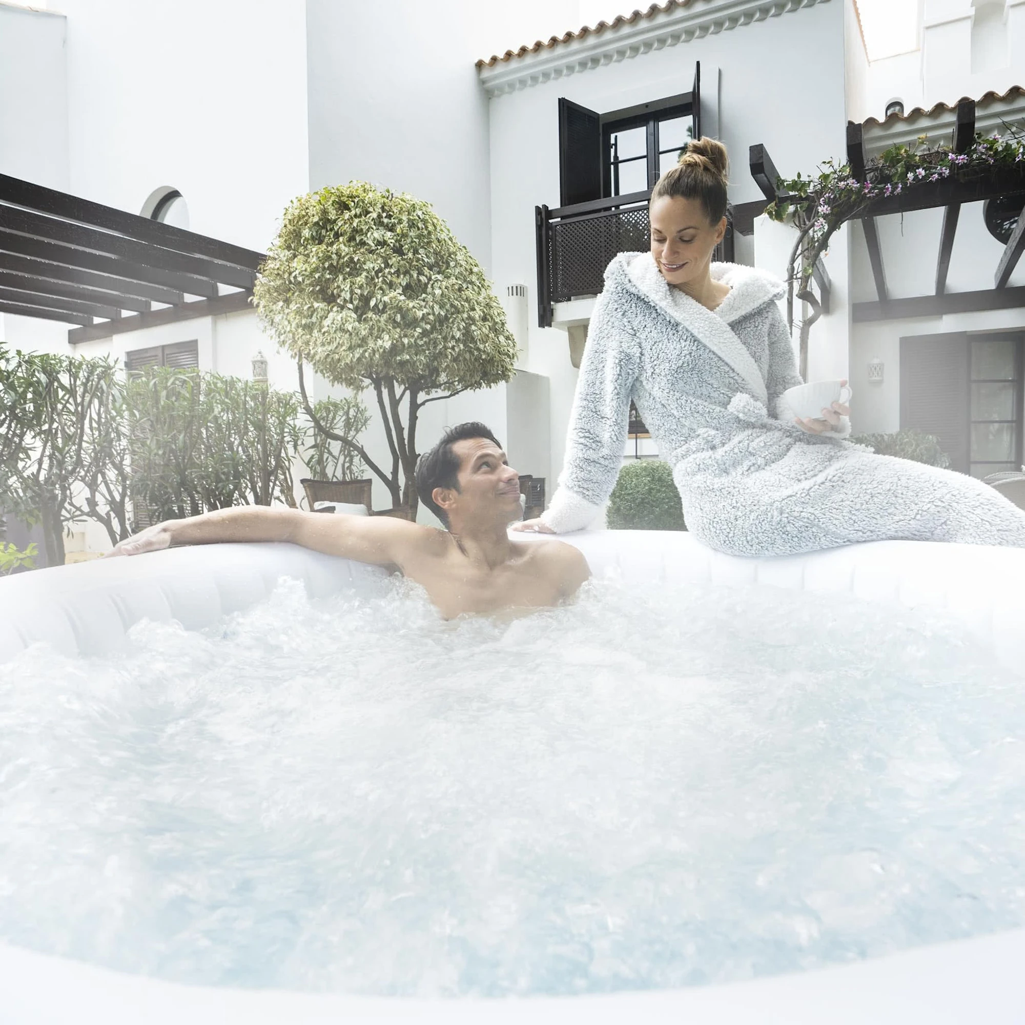 Bestway Lay-Z Spa Fiji Airjet Uppblåsbart Spabad 2-4 Personer - Bild 7