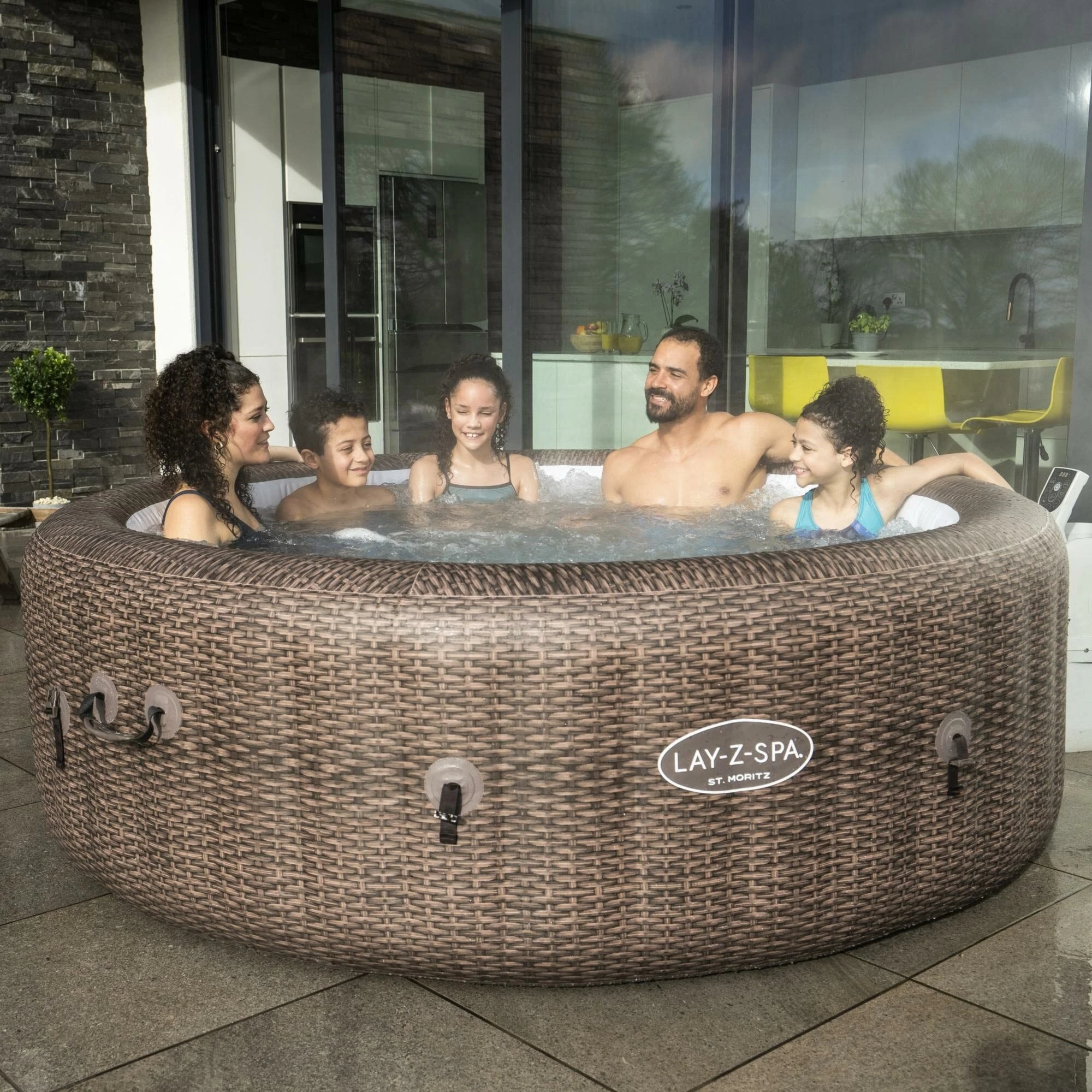 Bestway Lay-Z Spa St. Moritz AirJet Uppblåsbart Spabad 5-7 Personer - Bild 2